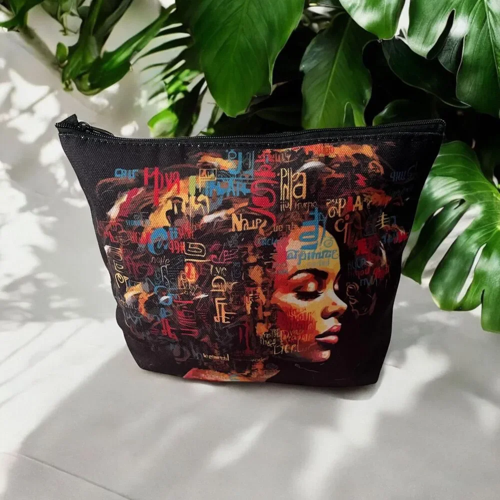 Abstract Art Cosmetic Bag for Women - Lightweight Travel Essential - Picture 2 of 4
